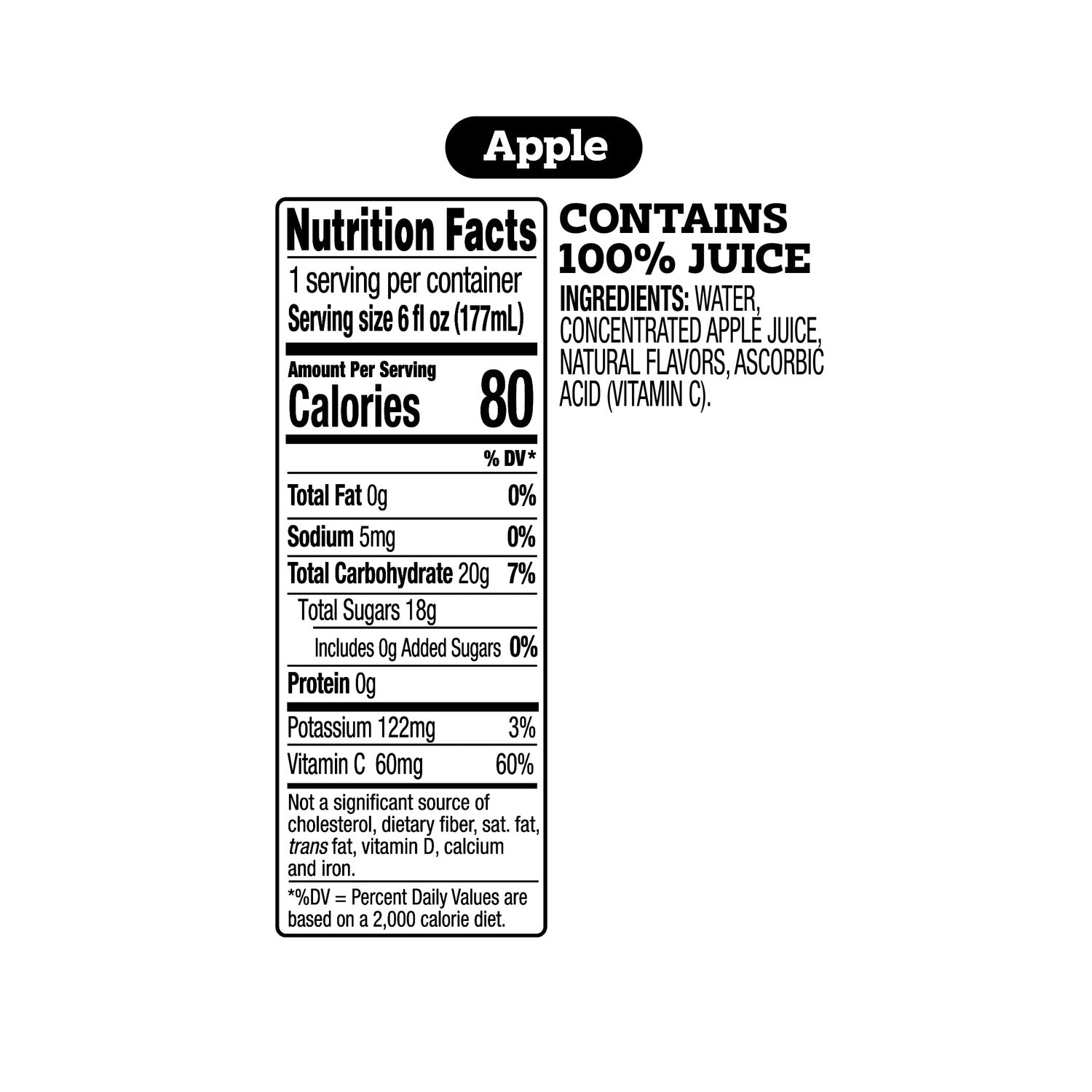 Good 2 Grow Character Apple Juice, 6 oz.