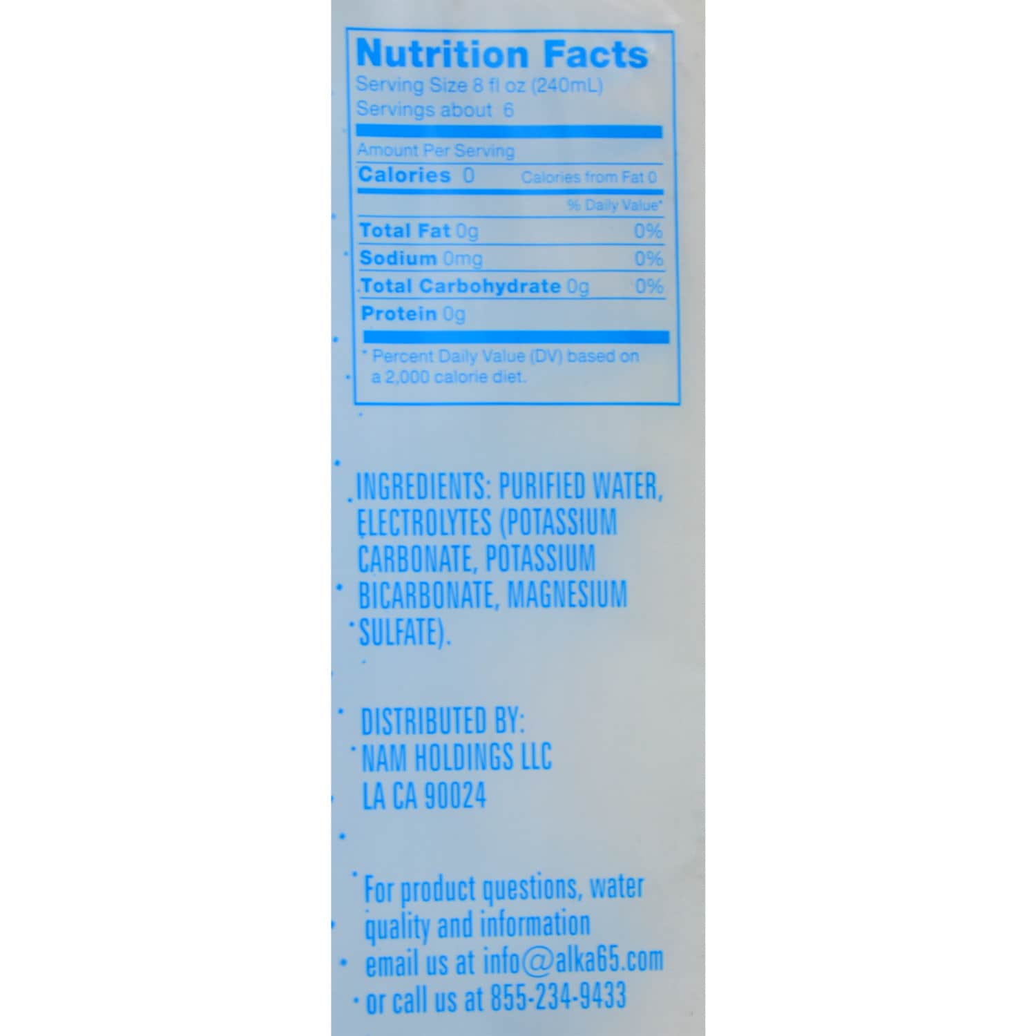 Alka 65 Alkaline Water, 1.5 Liter Bottles