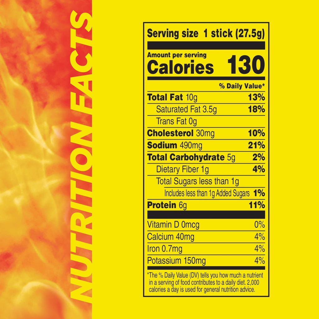 Slim Jim Giant Smoked Meat Sticks, Tabasco Flavor, 6g Protein Per Stick, 0.97 oz.