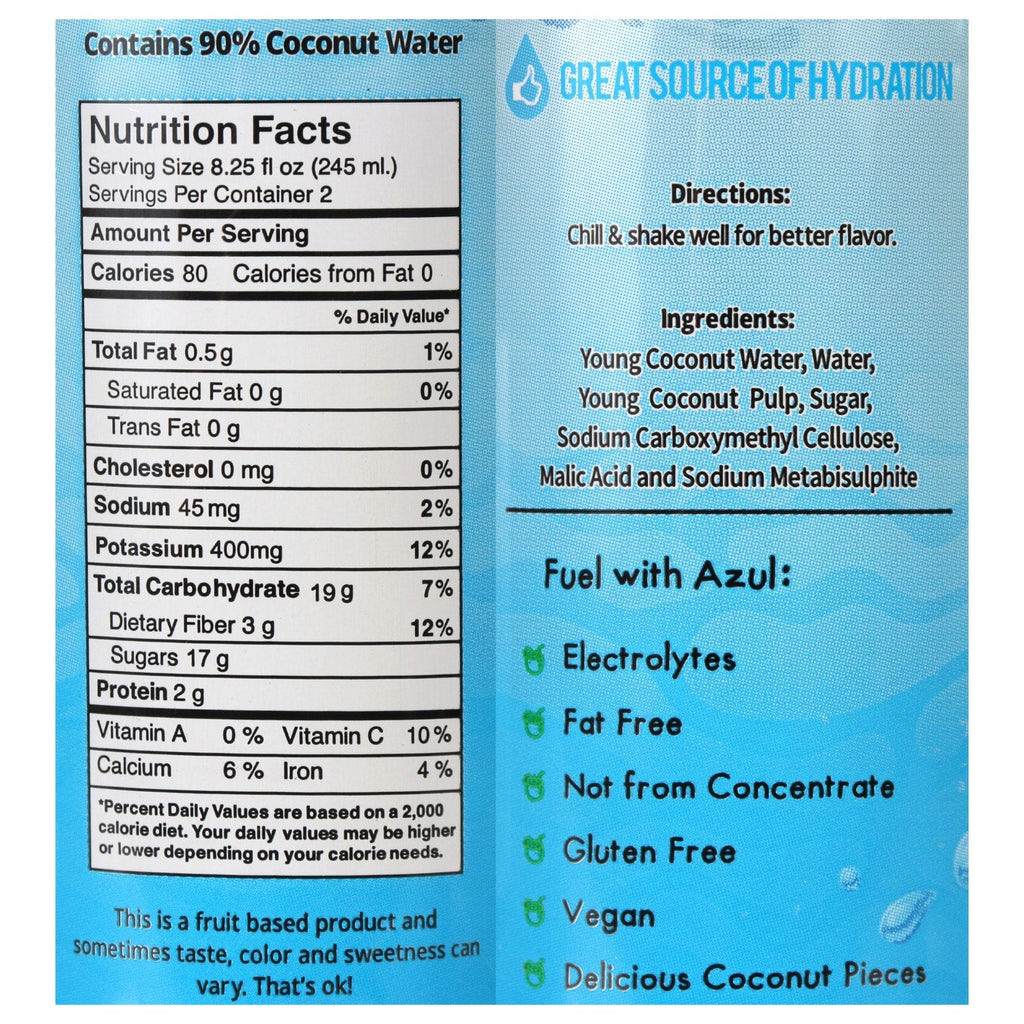 Azul Coconut Water, 16.5 oz.