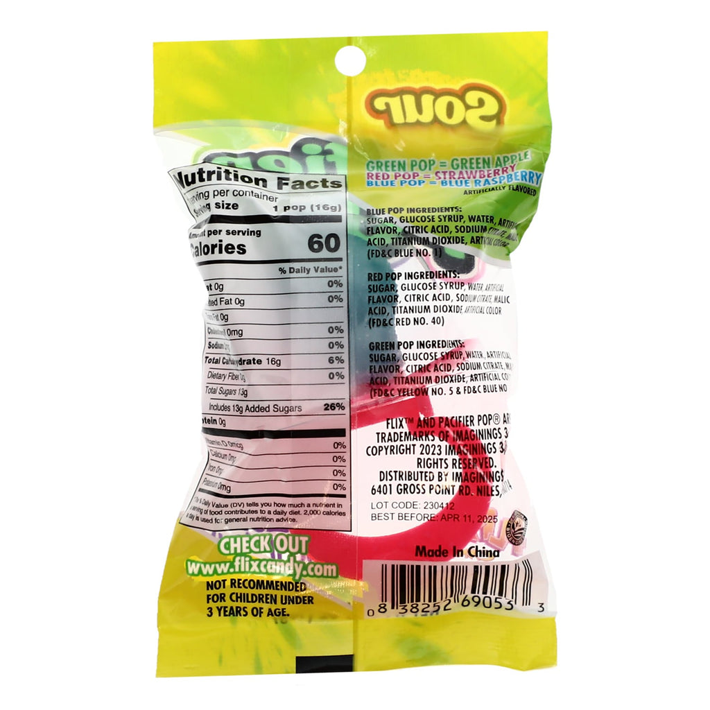 Sour Pacifier Pops Assorted, 0.56-oz. Packs